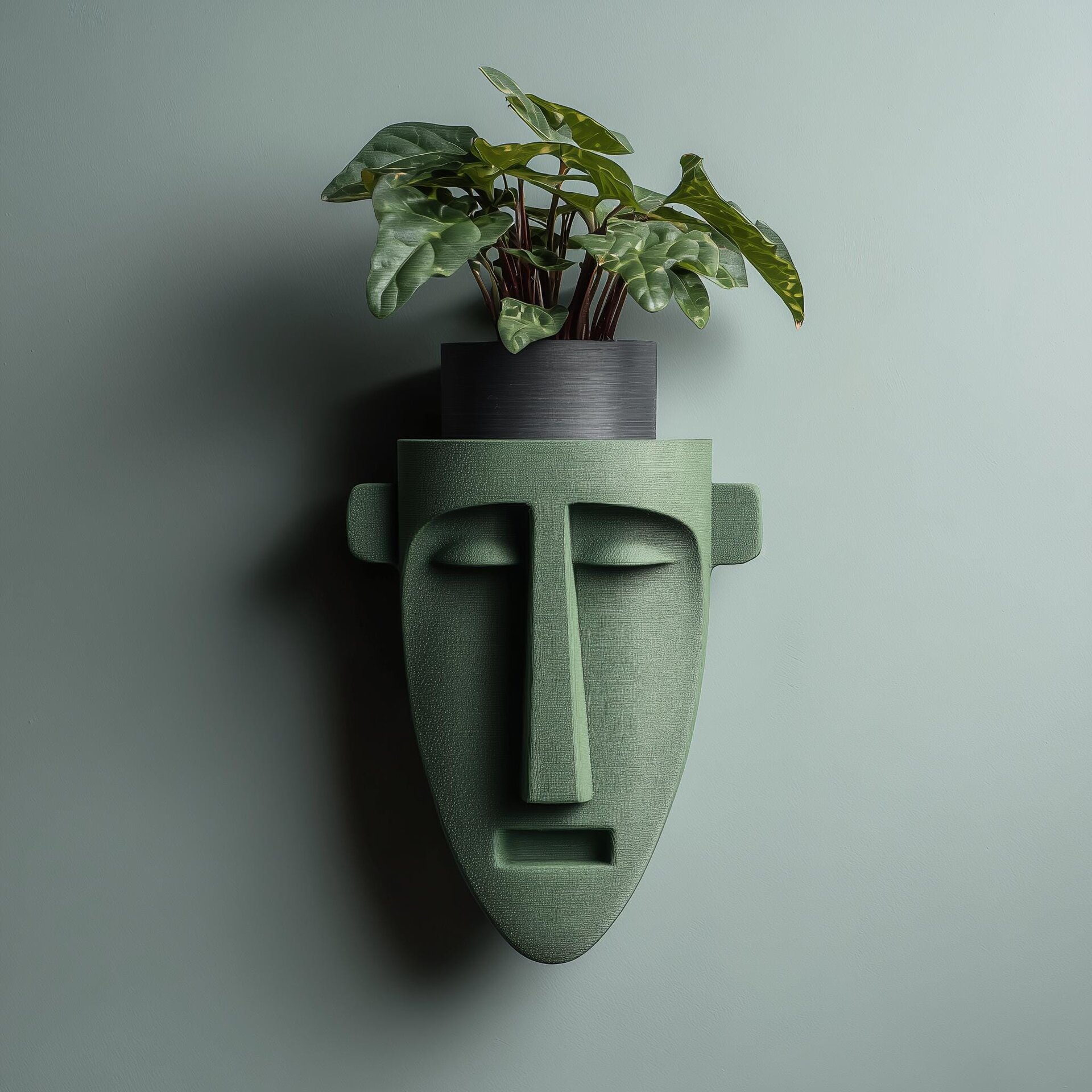 3D Printed Long Face Wall Shelf | Sculptural Display Ledge