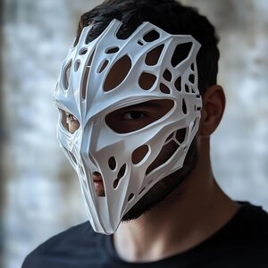 3D Printed Biomorphic Cyberpunk Mask