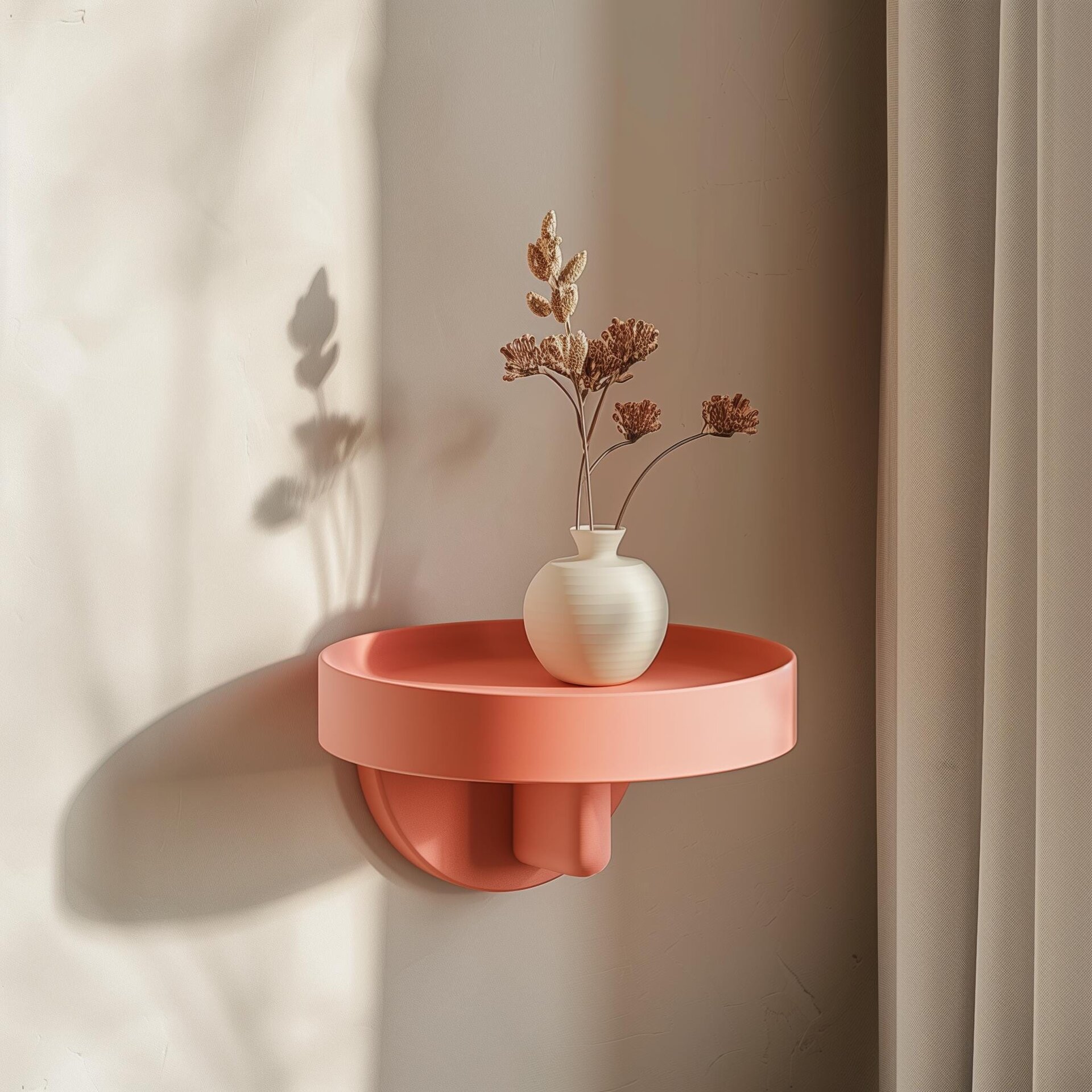 3D Printed Circular Frame Wall Shelf
