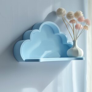 3D Printed Cloud Wall Shelf
