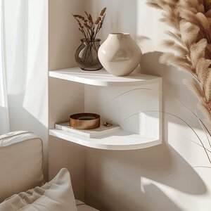3D Printed Corner Wall Shelf | Minimal Floating Storage