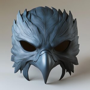 3D Printed Gothic Raven Beak Mask