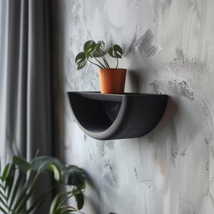 3D Printed Half-Circle Wall Shelf