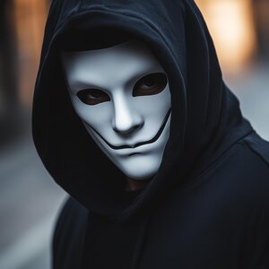 3D Printed Smiling Phantom Cosplay Mask