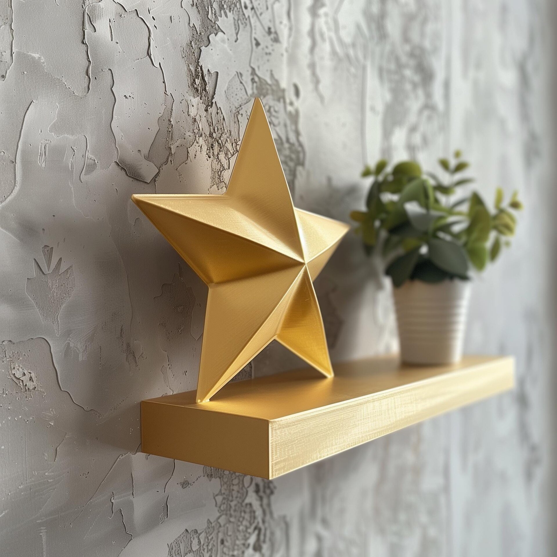 3D Printed Star Wall Shelf