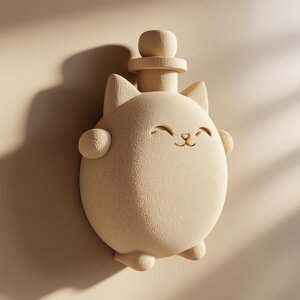 3D Printed Cat Wall Vase | Dry Flower Holder