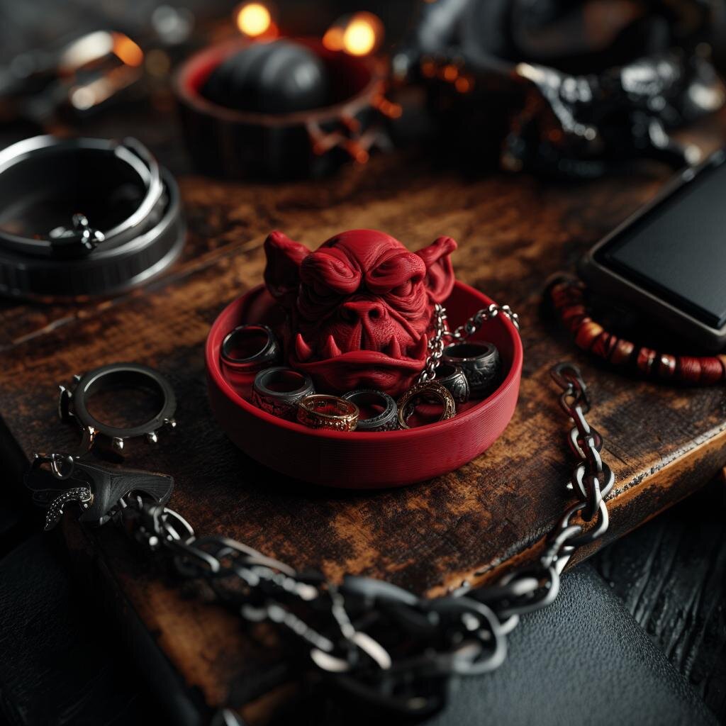3D Printed Demon Jewelry Organizer | Gothic Valet Tray