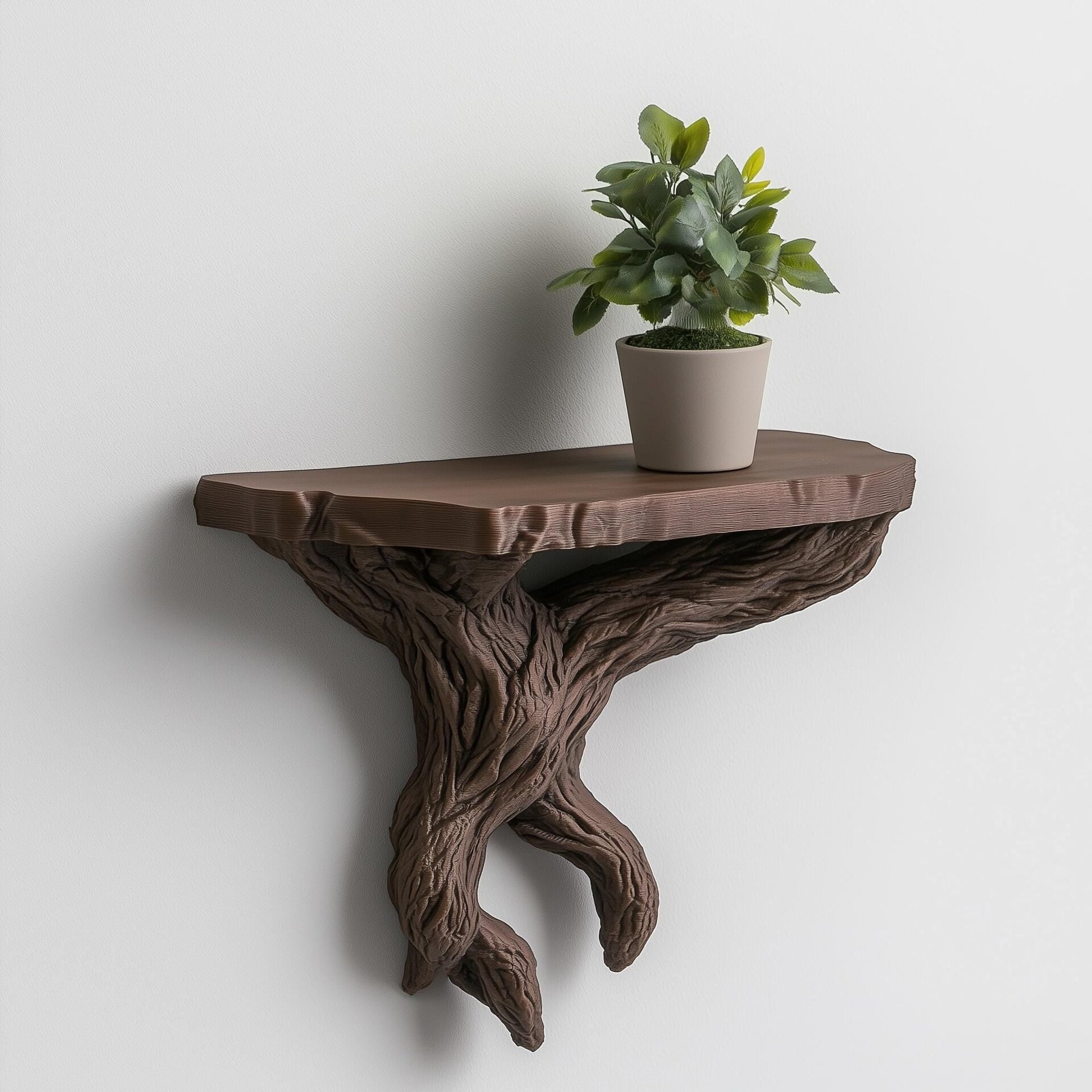 3D Printed Tree Branch Wall Shelf